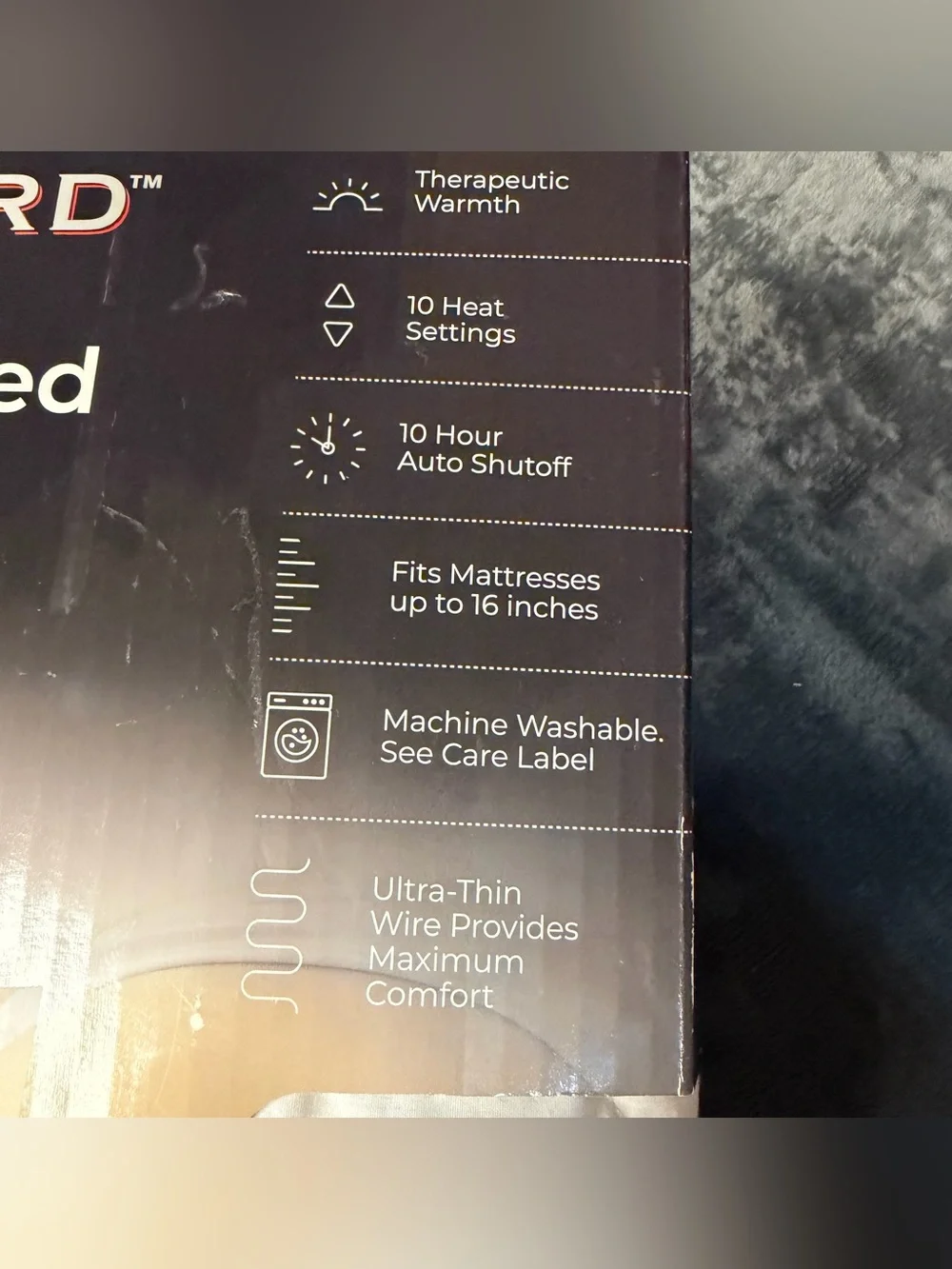 Biddeford White Quilted Heated Mattress Pad with Digital Controller